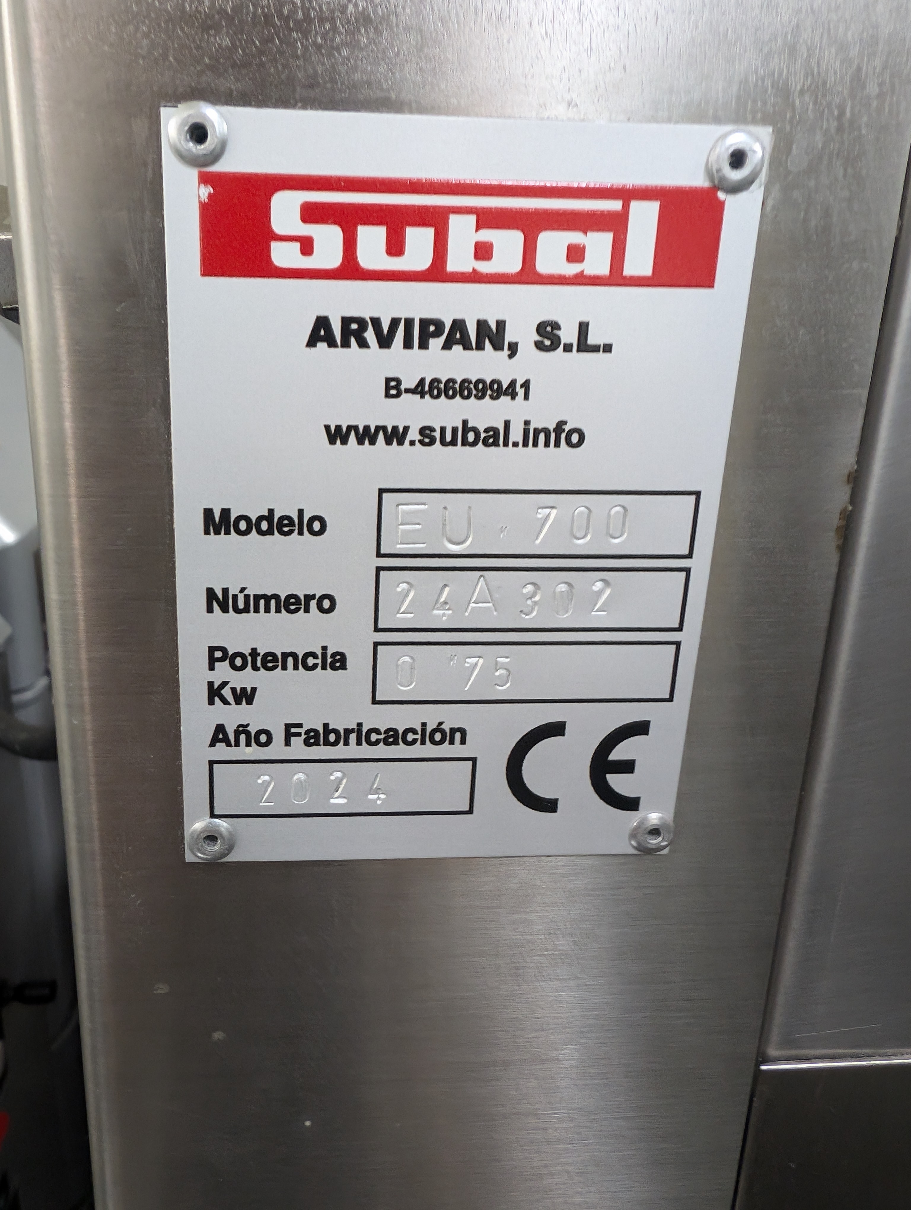 Used Subal EU-700 Dough Sheeter