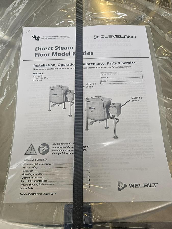 Used Cleveland 80 Gallon Tilting Kettle