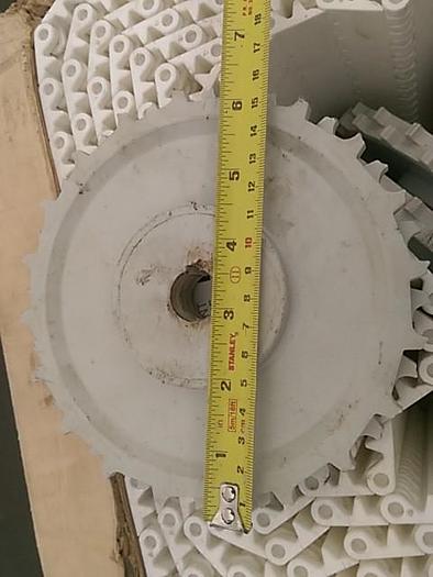Used 8" White Modular Conveyor Belting
