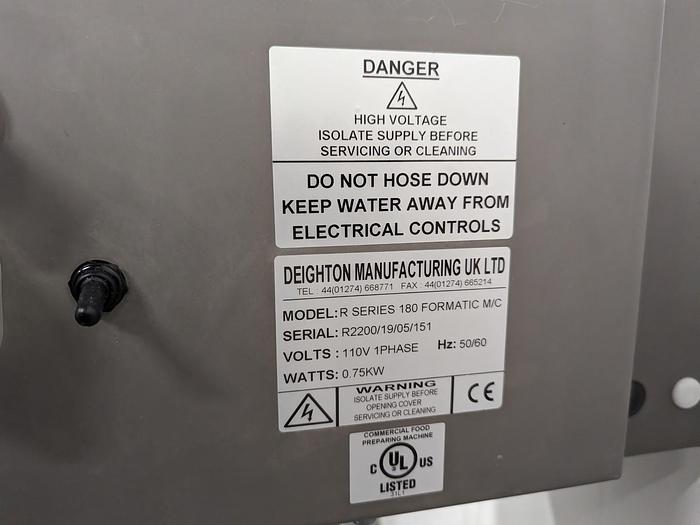 Used Deighton R Series 180 Formatic Machine