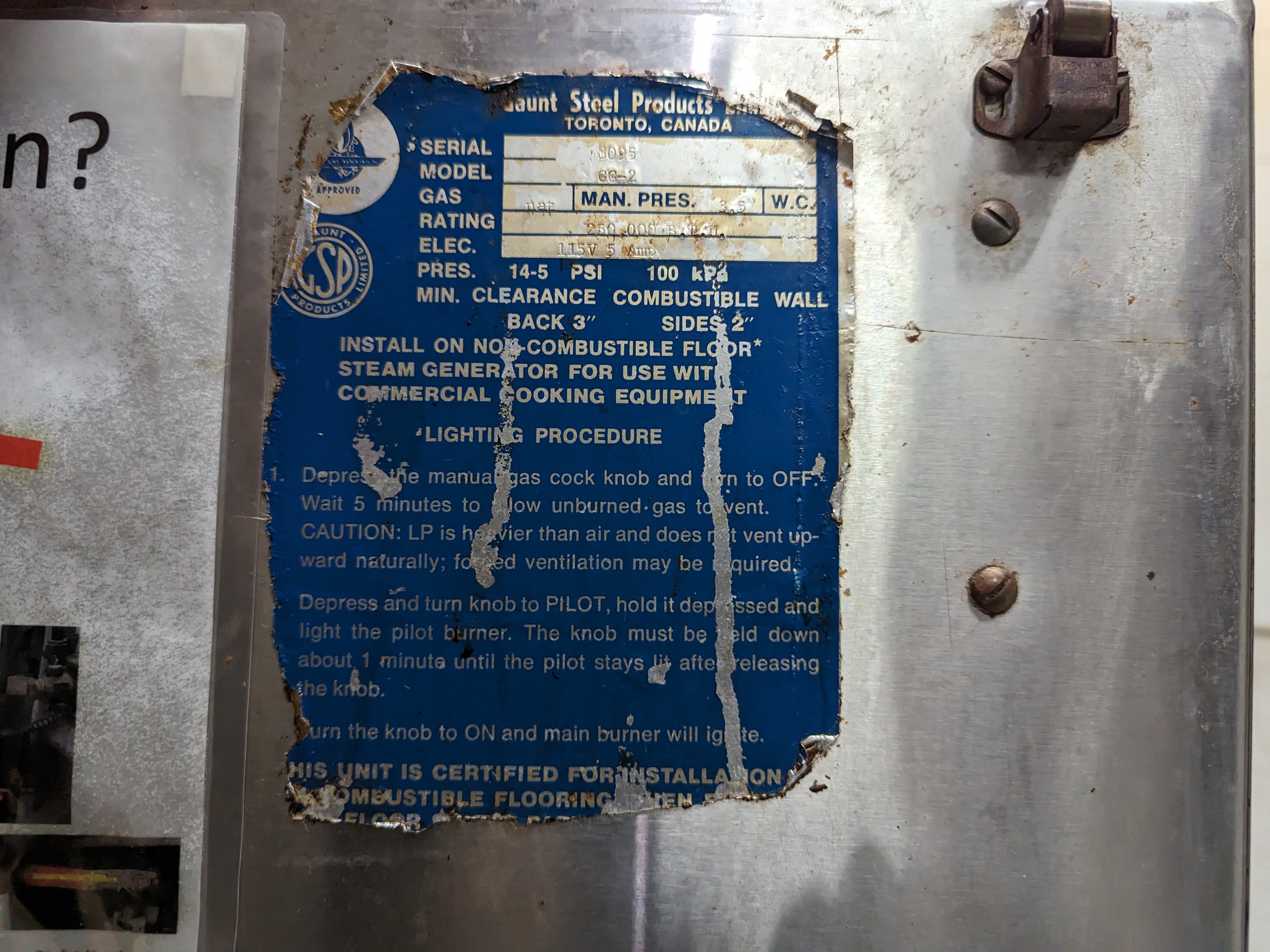 Used Gaunt SS Kettles and Steam Cabinet