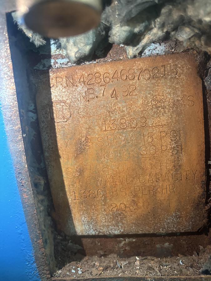 Used Cleaver Brooks 40 HP Boiler
