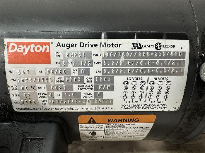 Used Dayton 1.5HP Auger Drive Motor