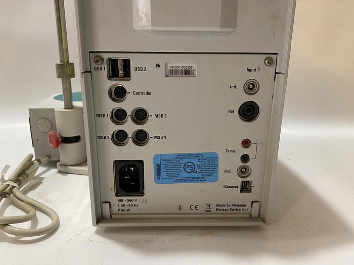 Used Metrohm 905 Titrando Titrator with Stirrer & Vessels