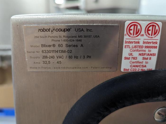 Used Robot Coupe Blixer 60 Vertical Cutter Mixer