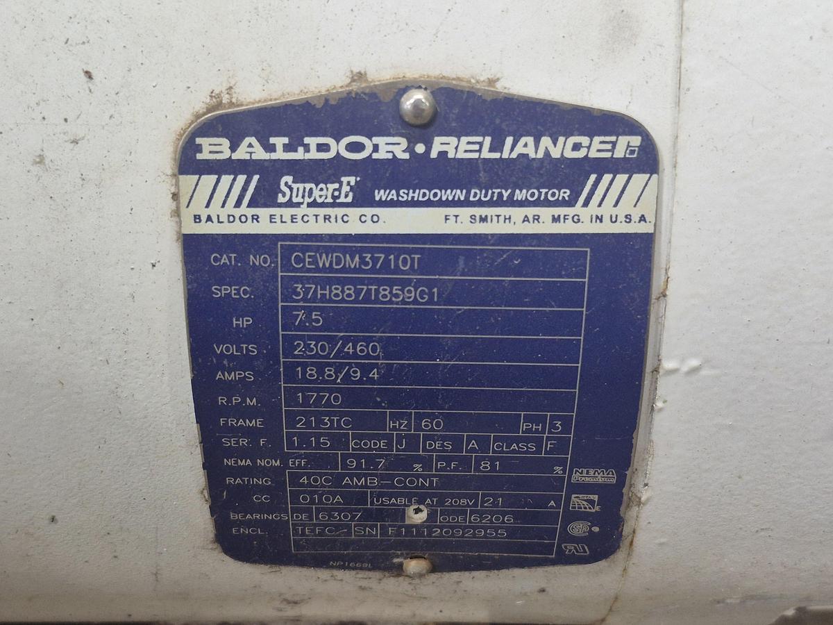 Used Baldor 7.5 HP Washdown Duty AC Motor