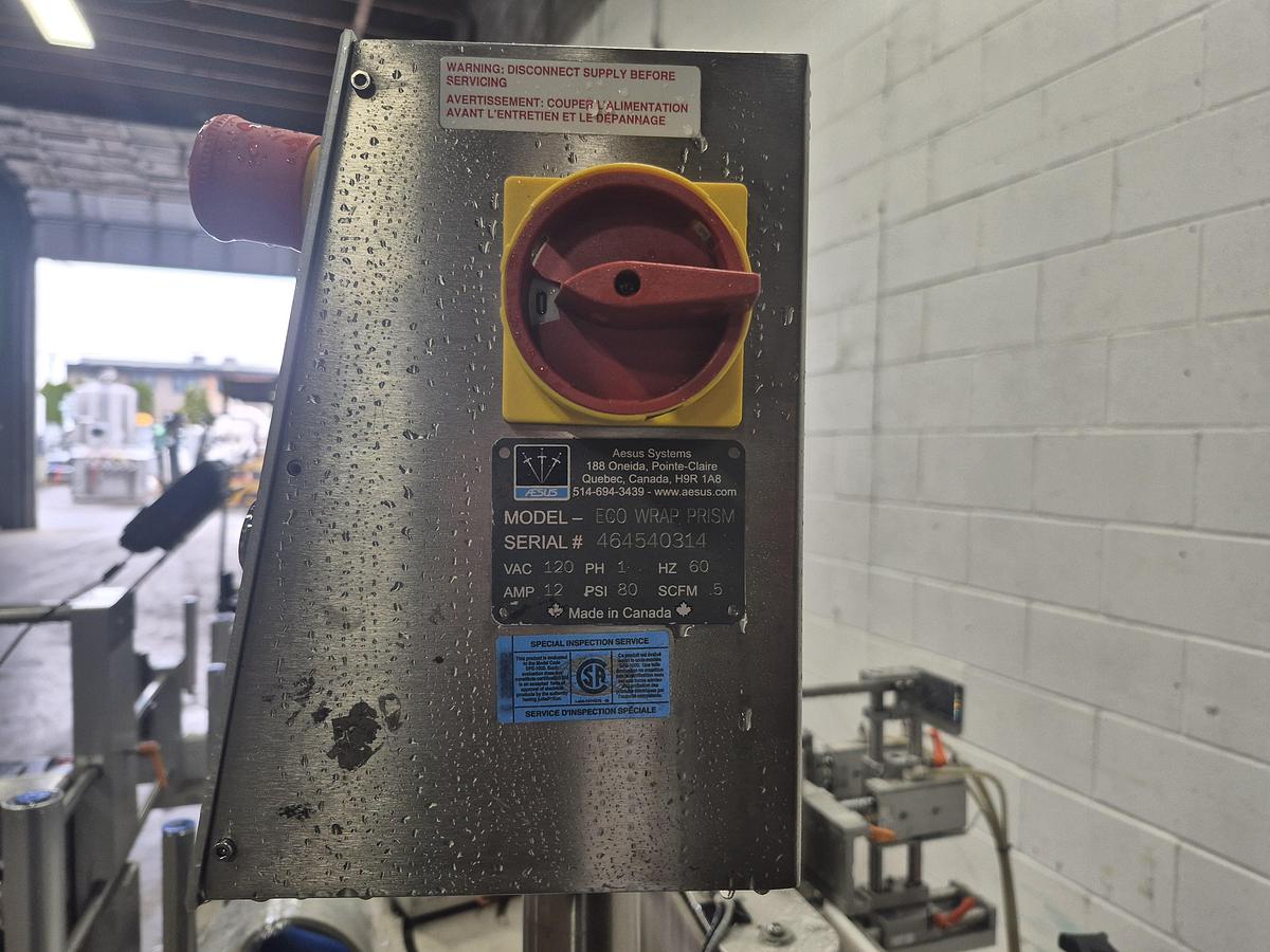 Used Aesus Eco Wrap Prism Labelling Machine