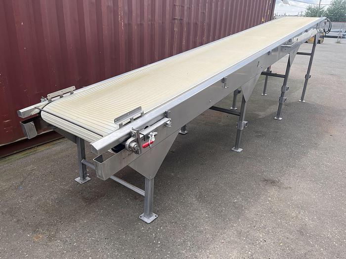 Used A.B. McLauchlan Cleated Incline Conveyor