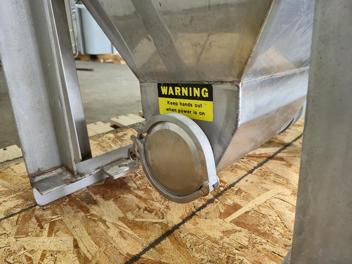 Used Flexicon Stainless Steel Flexible Screw Conveyor Drive & Charging Adapter Assembly