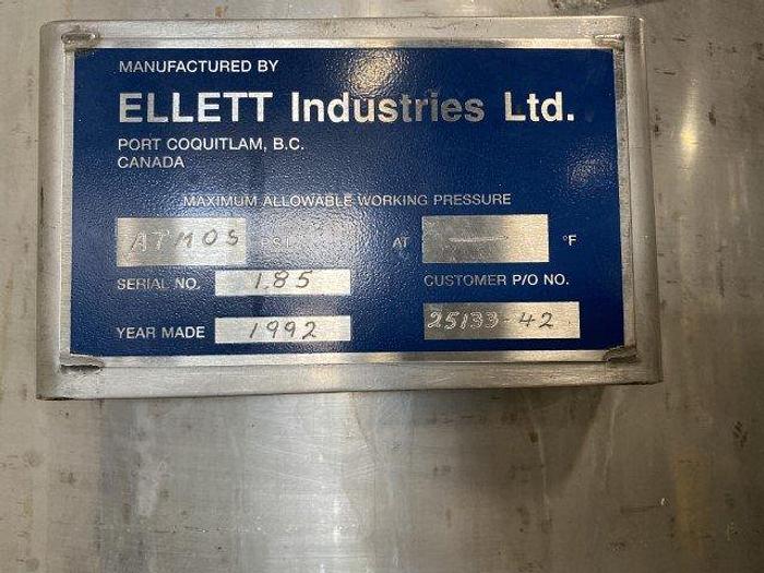Used Ellett 200 Gallon Cone-Bottom Tank