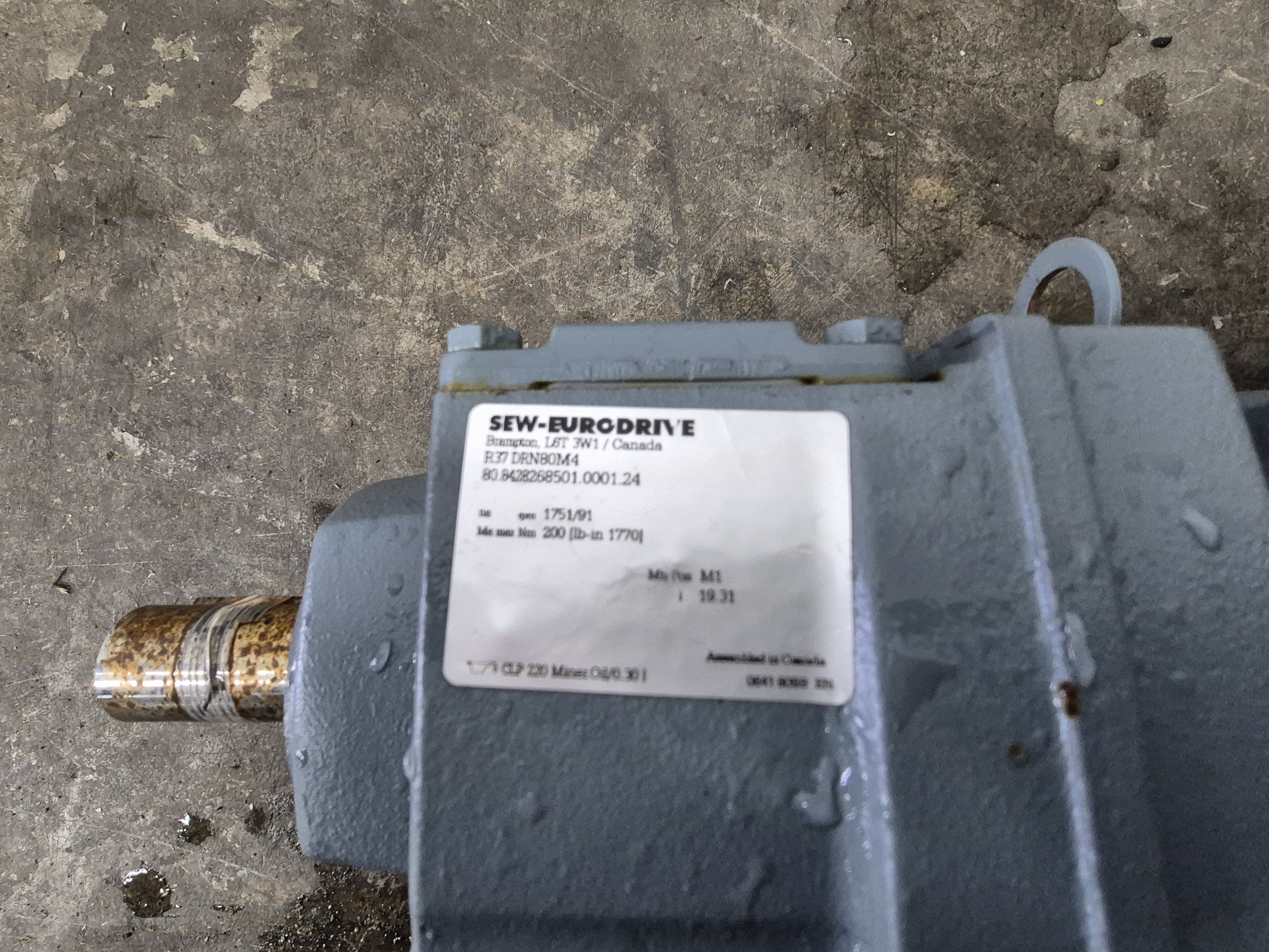 Used Sew-Eurodrive 1 HP Helical Gearmotor 