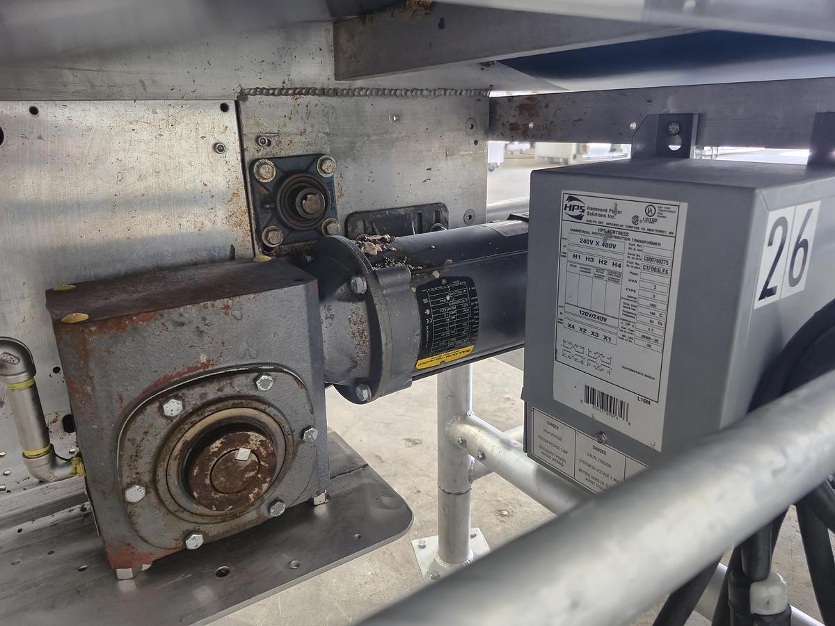 Used 12-Foot Stainless Steel Food-Grade Belt Conveyor