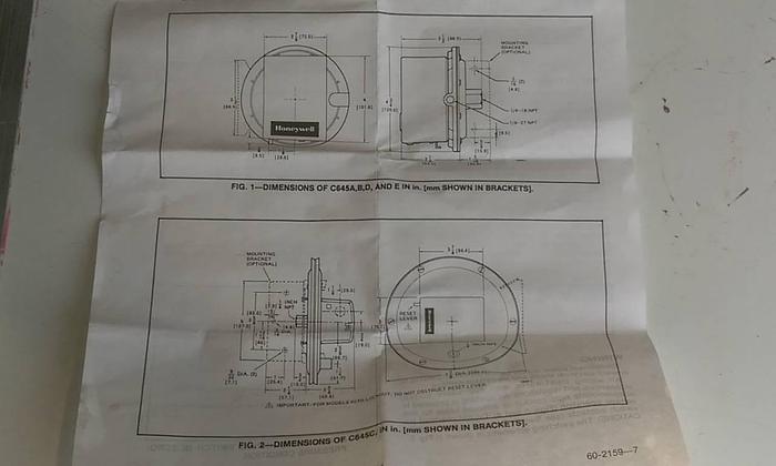 Honeywell C645A-E Pressure Switch