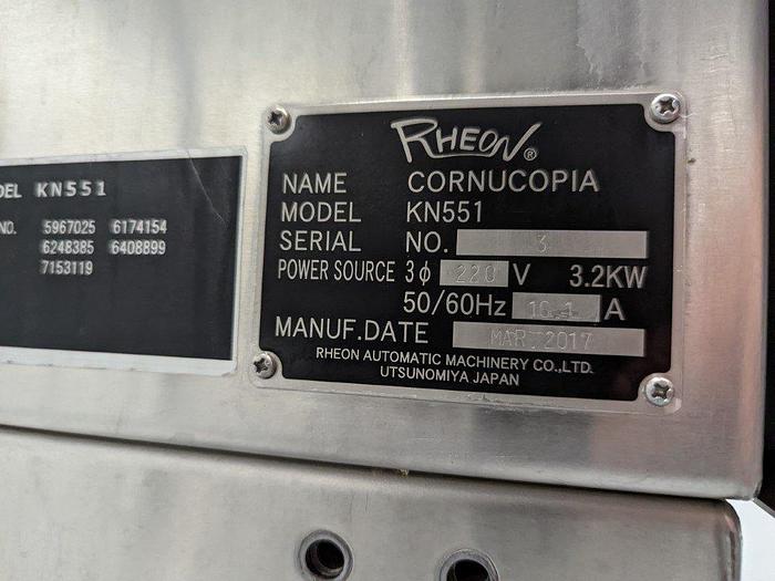 Used Rheon Cornucopia KN551 Encruster