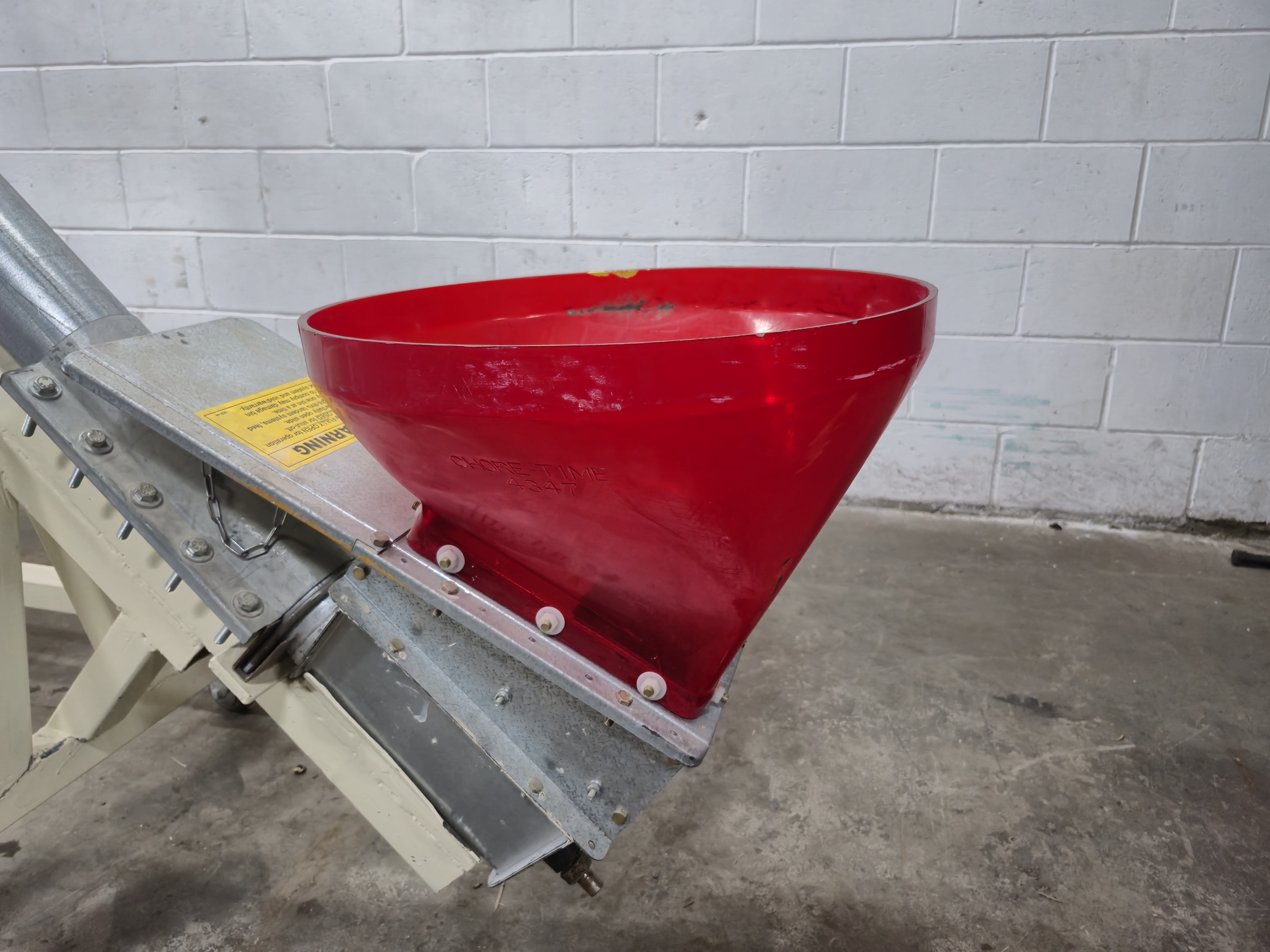 Used Portable Stainless Steel Inclined Screw Conveyor with Hopper