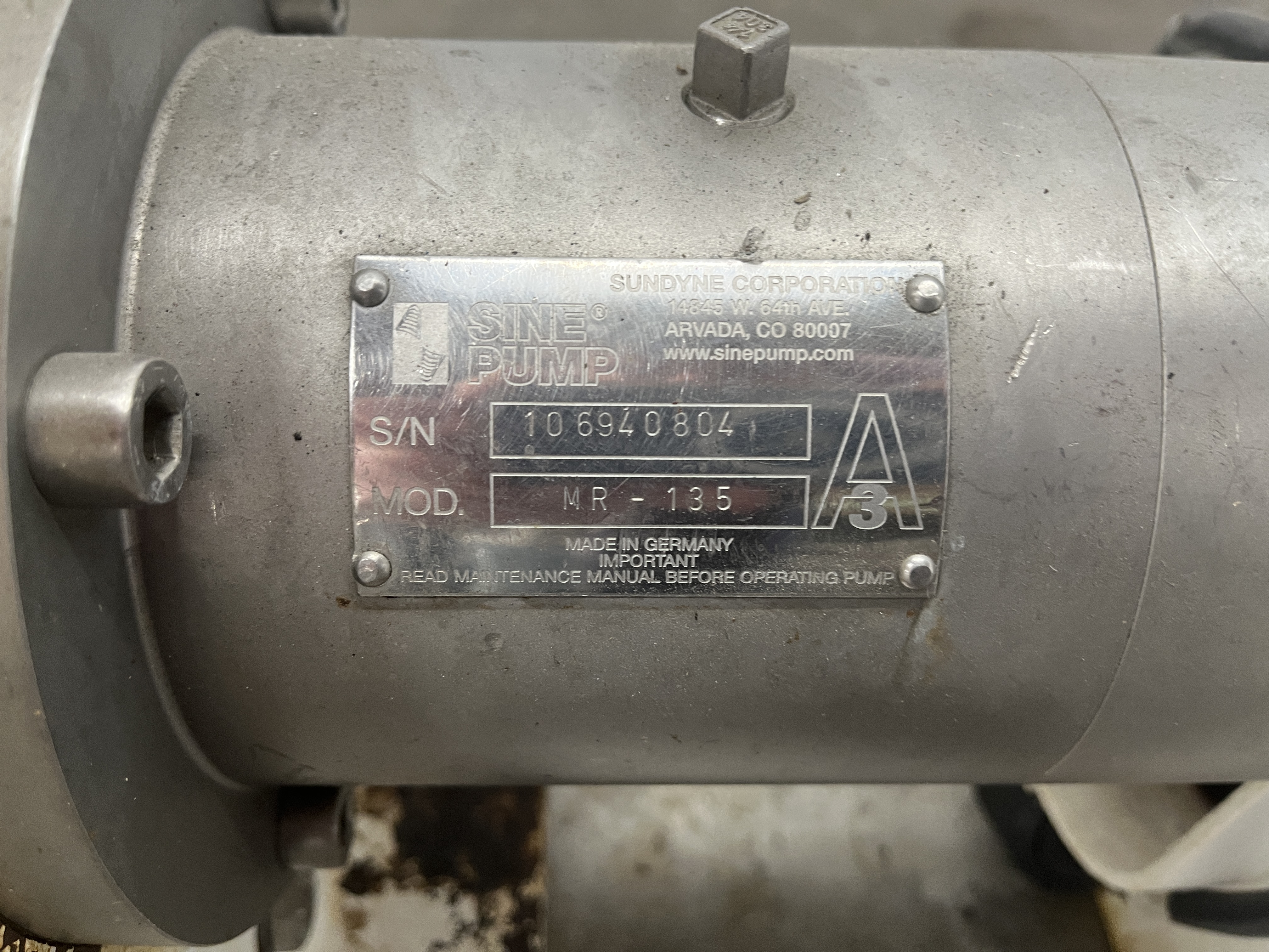Used Sundyne MR-135 Sine Pump