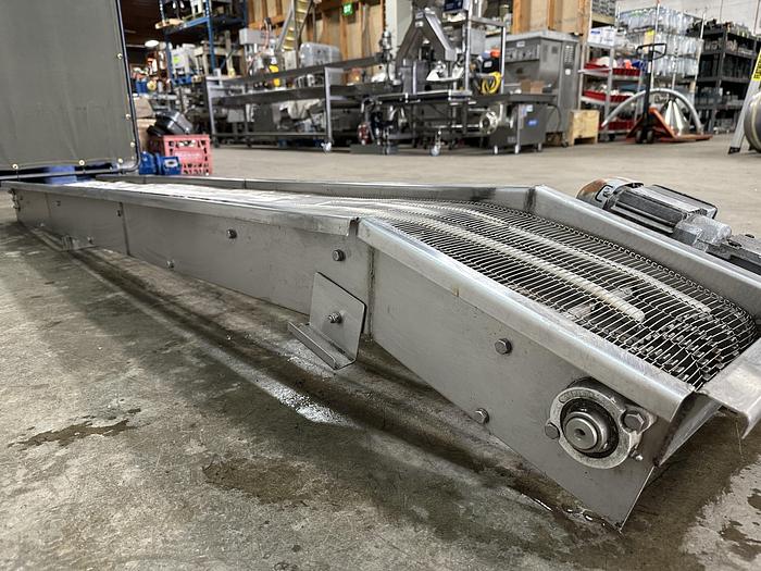 Used Incline 8' Wire Conveyor