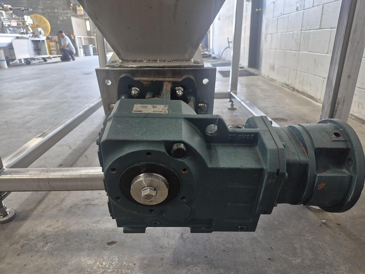 Used Stainless Steel Hopper with Inclined Screw Auger