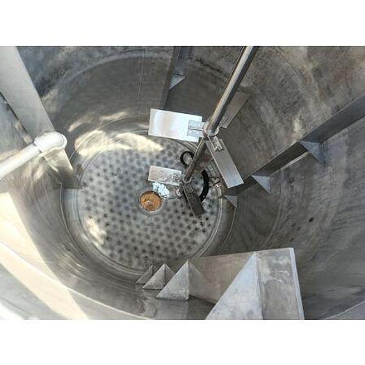 Used Dimple Jacketed Reactor Tank with Agitation