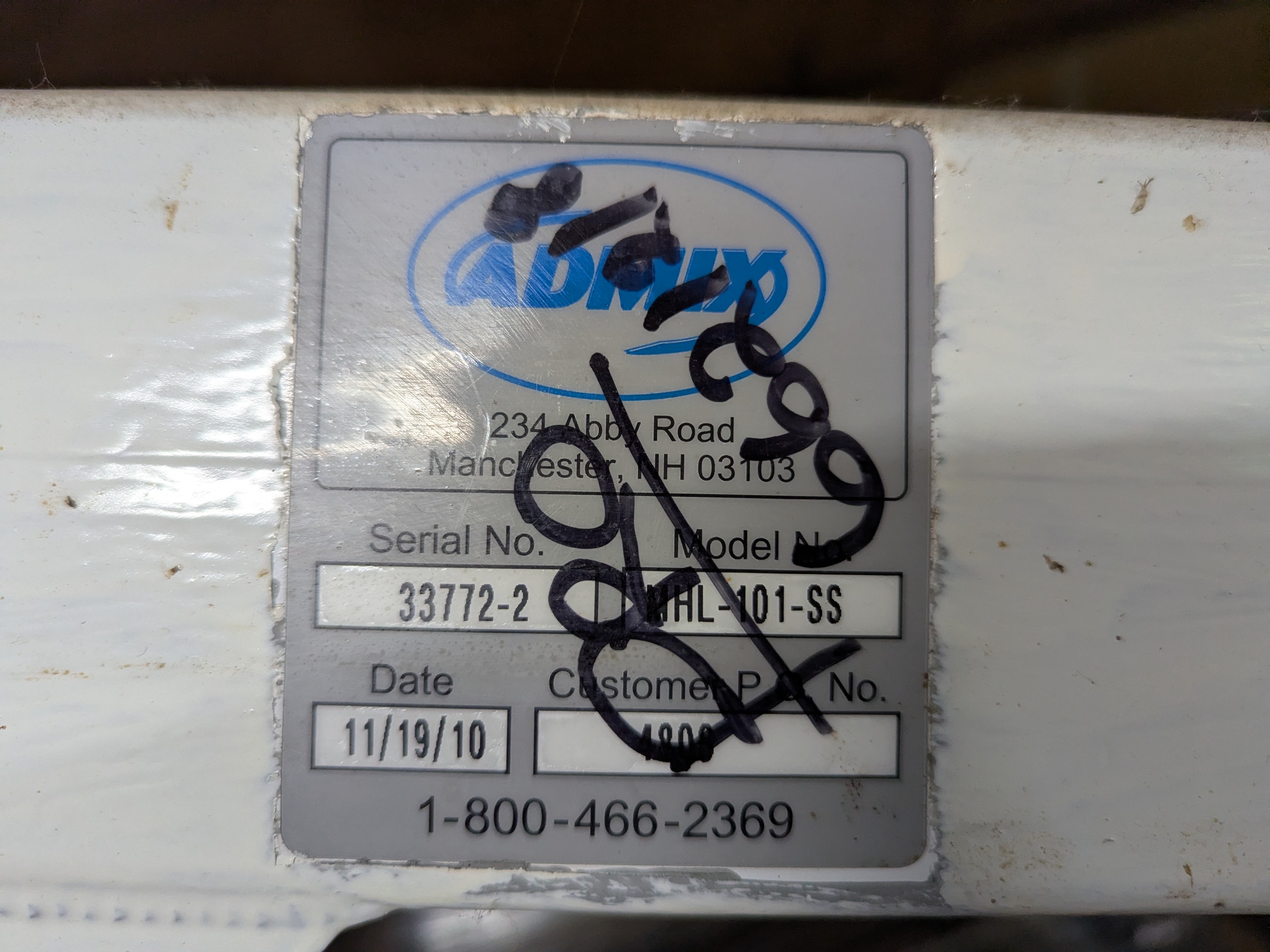 Used Admix MHL-101-SS Portable Lift Stand