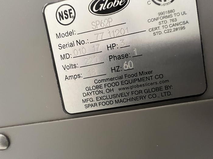 Used Globe 60qt Planetary Mixer