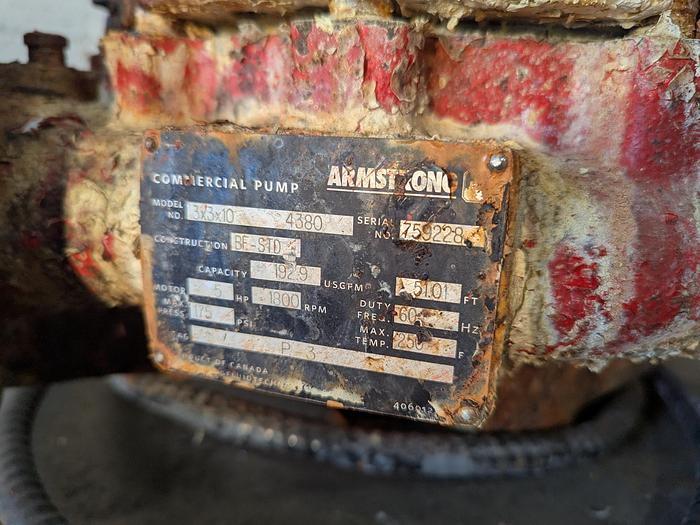 Used Armstrong 4380 Vertical In-Line Pumps