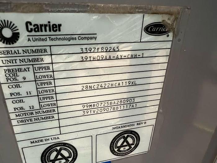 Used Carrier 39TH09AA Air Handler