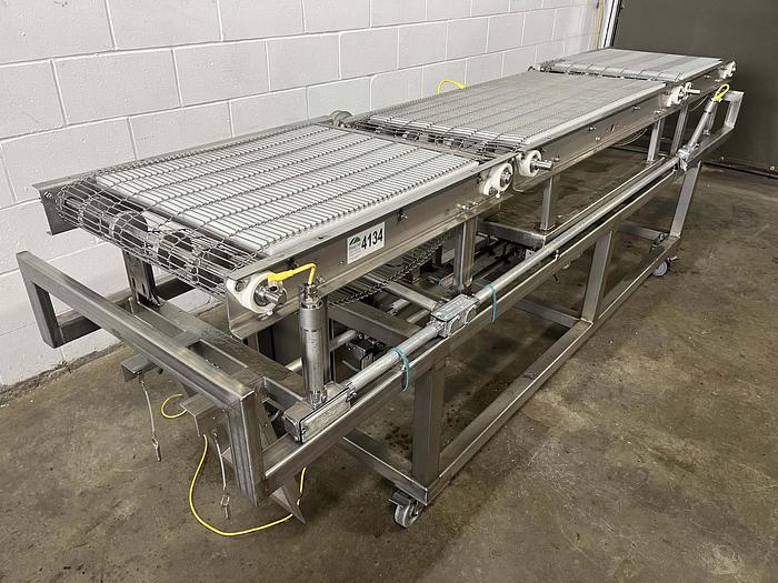 Used 114''L Three-Section Wire Conveyor