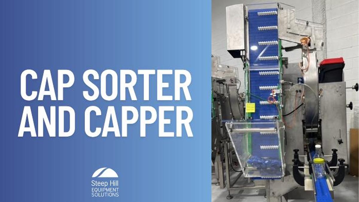 Used Inline Cap Sorter and Capper