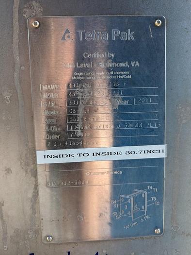Used Tetra Pak C8-KSH Plate Heat Exchanger