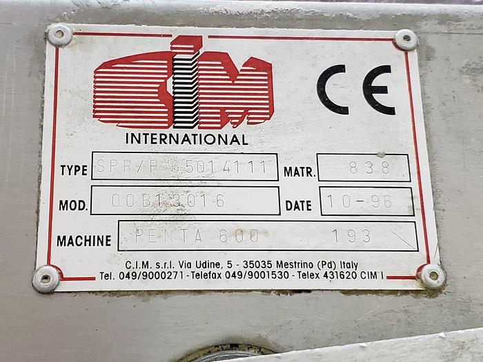 Used CIM Penta 600 Lapper with Dusters