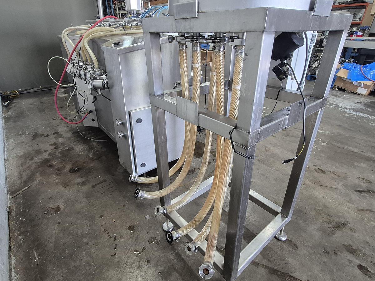 Used Aesus AESFill AF6 Fully Automatic 6-Head Liquid Filling Machine