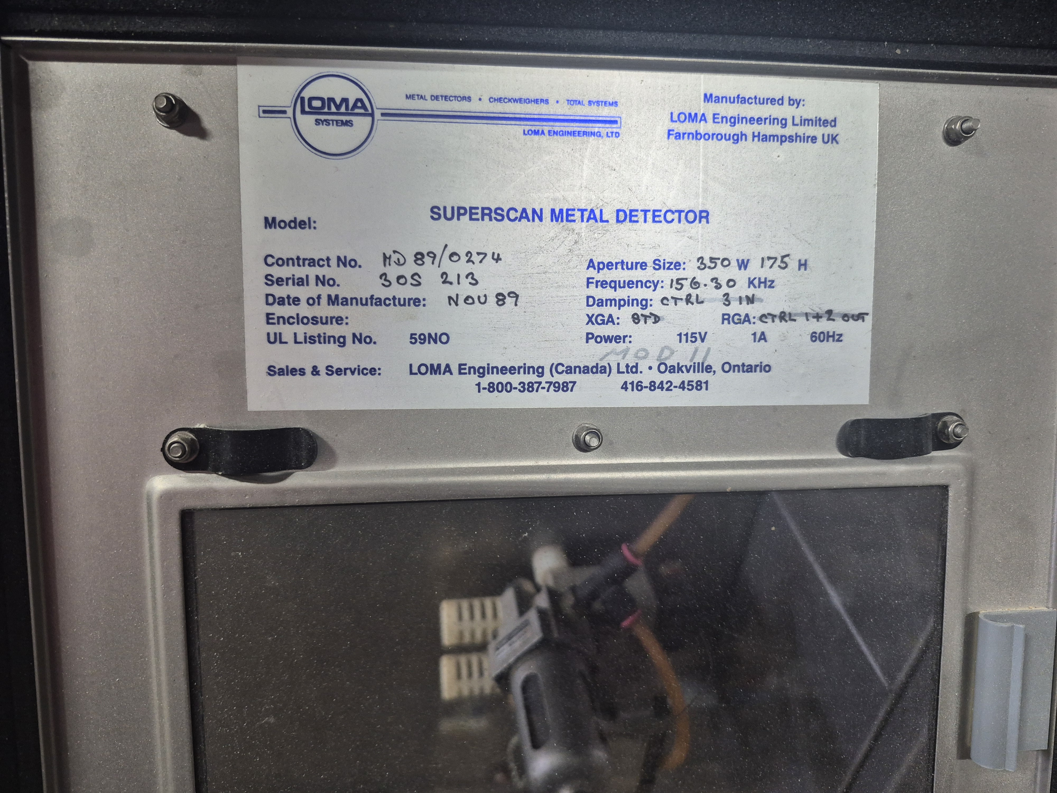 Used Loma Systems Superscan Metal Detector