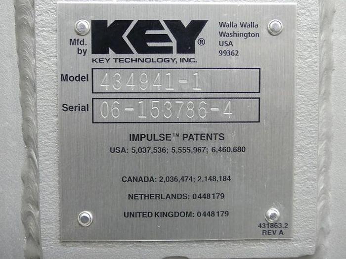 Used KEY 434941-1 Vibratory Conveyor