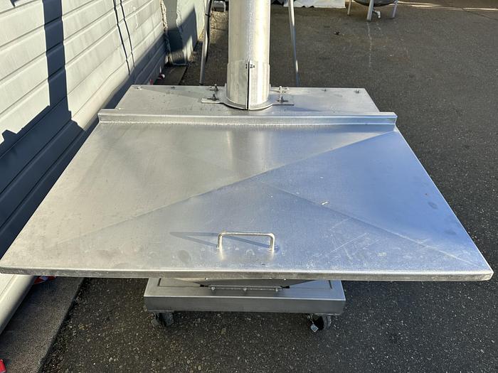 Used Incline Auger Conveyor with Hopper