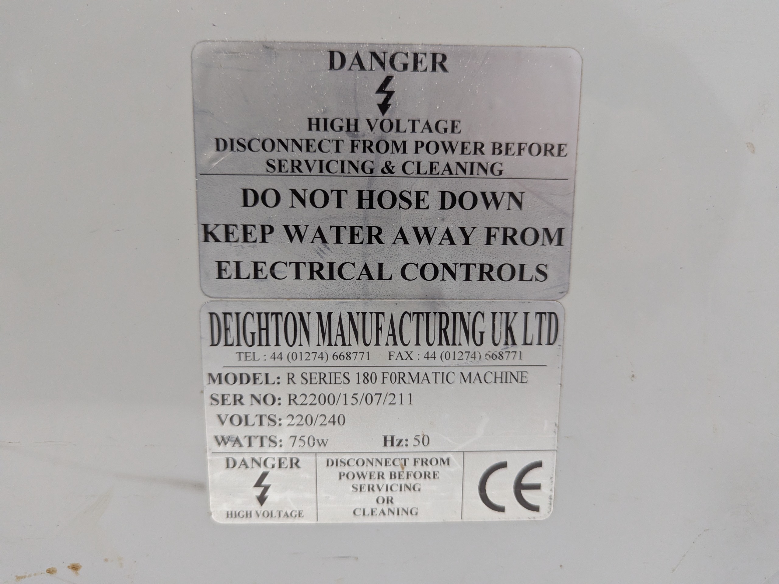 Used Deighter R180 Formatic Despositor 