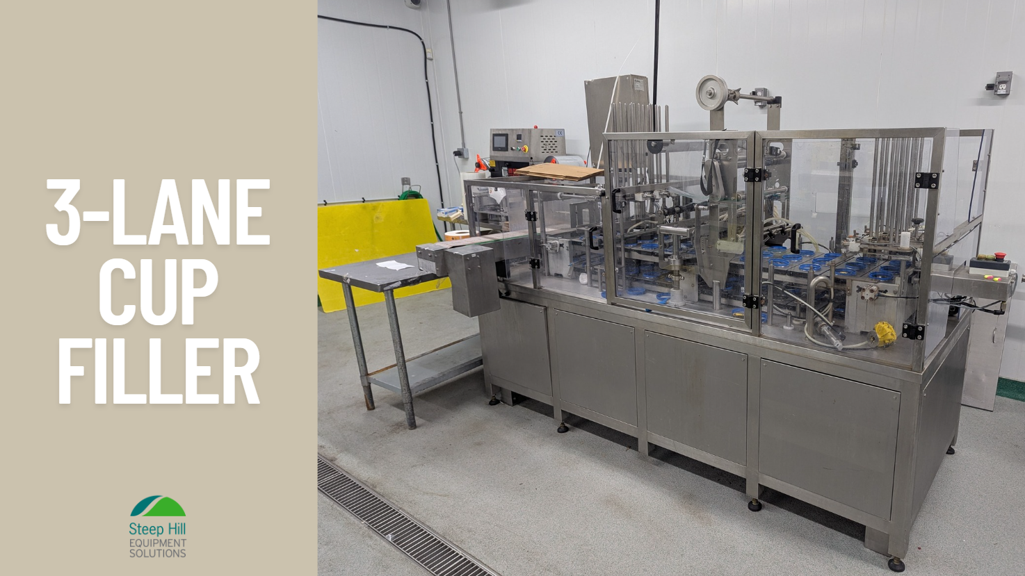 Used Pack Line 3-Lane Cup Filler