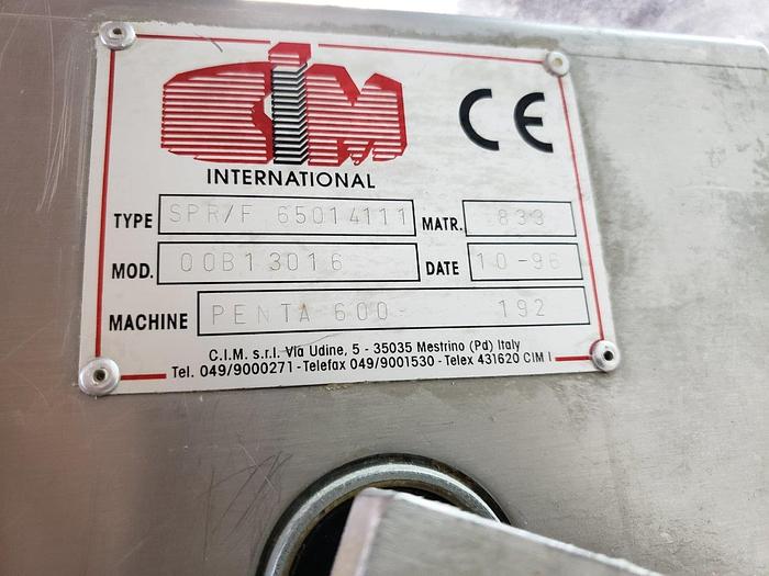 Used CIM Penta 600 Lapper with Duster