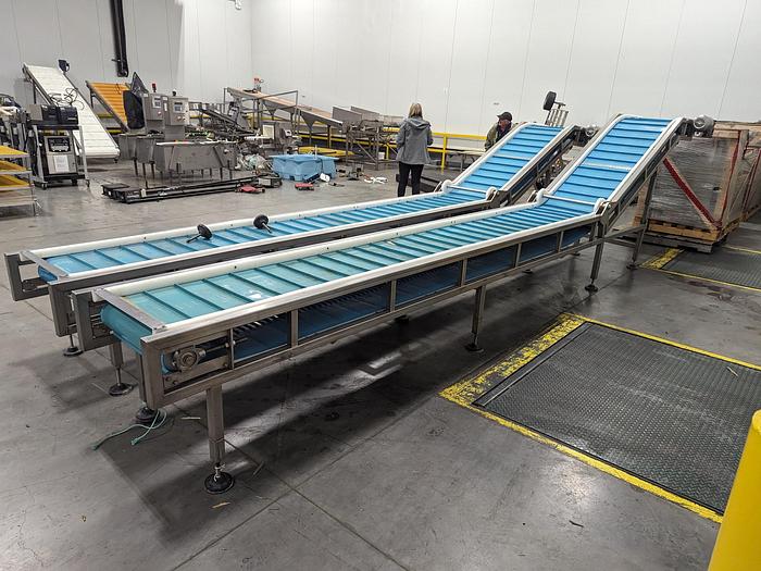 Used Andgar Adjustable Angle Dog Leg Conveyor