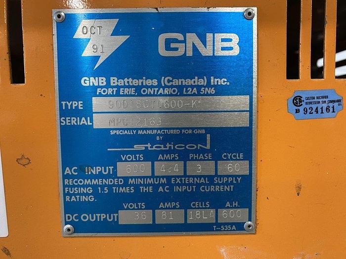 Used GNB 90D 36V Battery Charger