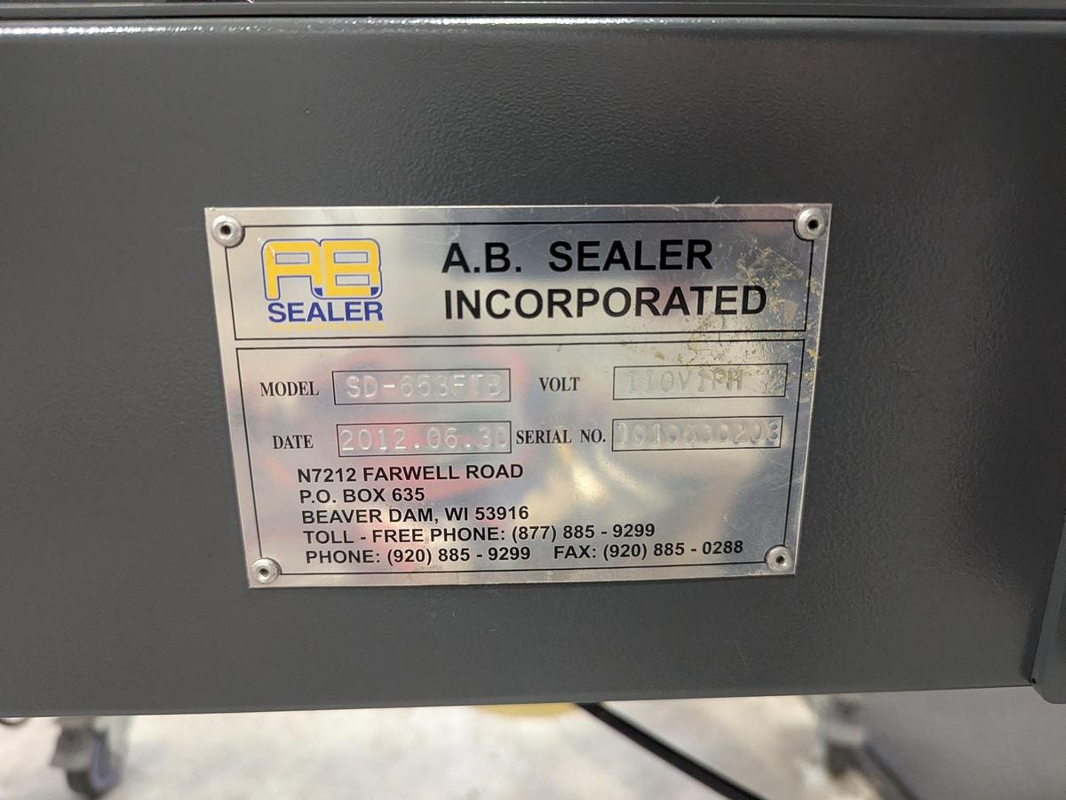Used AB Sealer SD-653FTB Semi-Automatic Top & Bottom Case Sealer