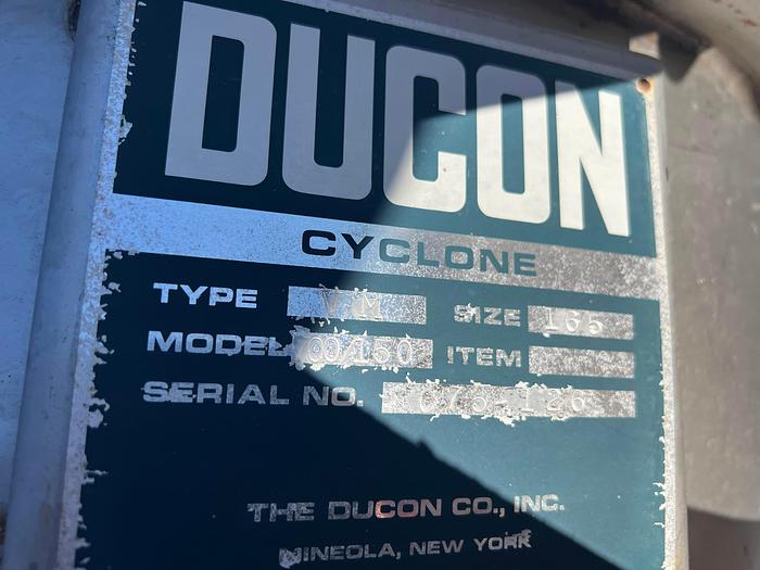 Used Ducon VM 700/150 Cyclone Collector