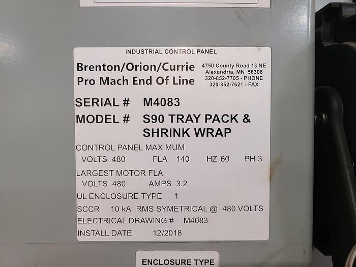 Used Brenton Tray Packer