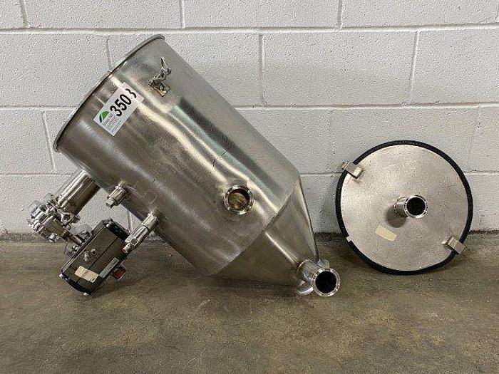 Used Lidded Hopper With Butterfly Valve