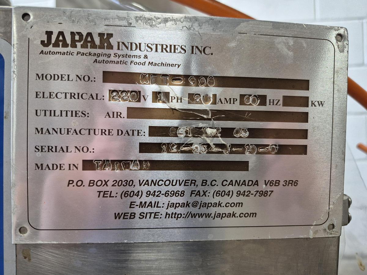 Used Japak KE TO-900 Automatic Cup & Tray Sealer