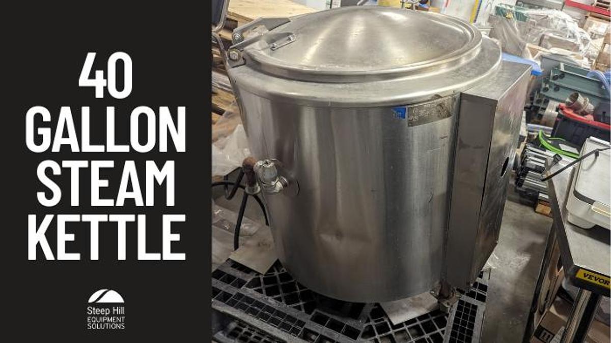 Used Groen EE-40 SS Self-Contained Steam Kettle
