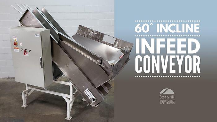Used Custtech 60° Incline Infeed Conveyor