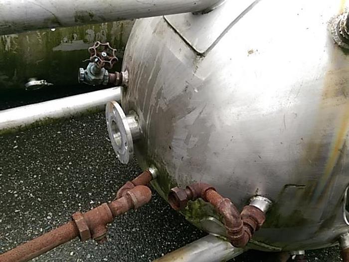 Used 400 Gal Jacketed SS Pressure Vessel