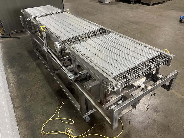 Used 114''L Three-Section Wire Conveyor