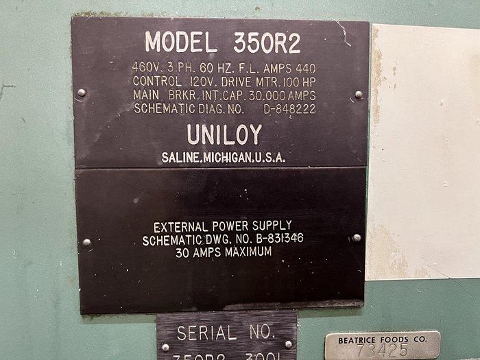 Used Uniloy 350R2 Blowmolding Line